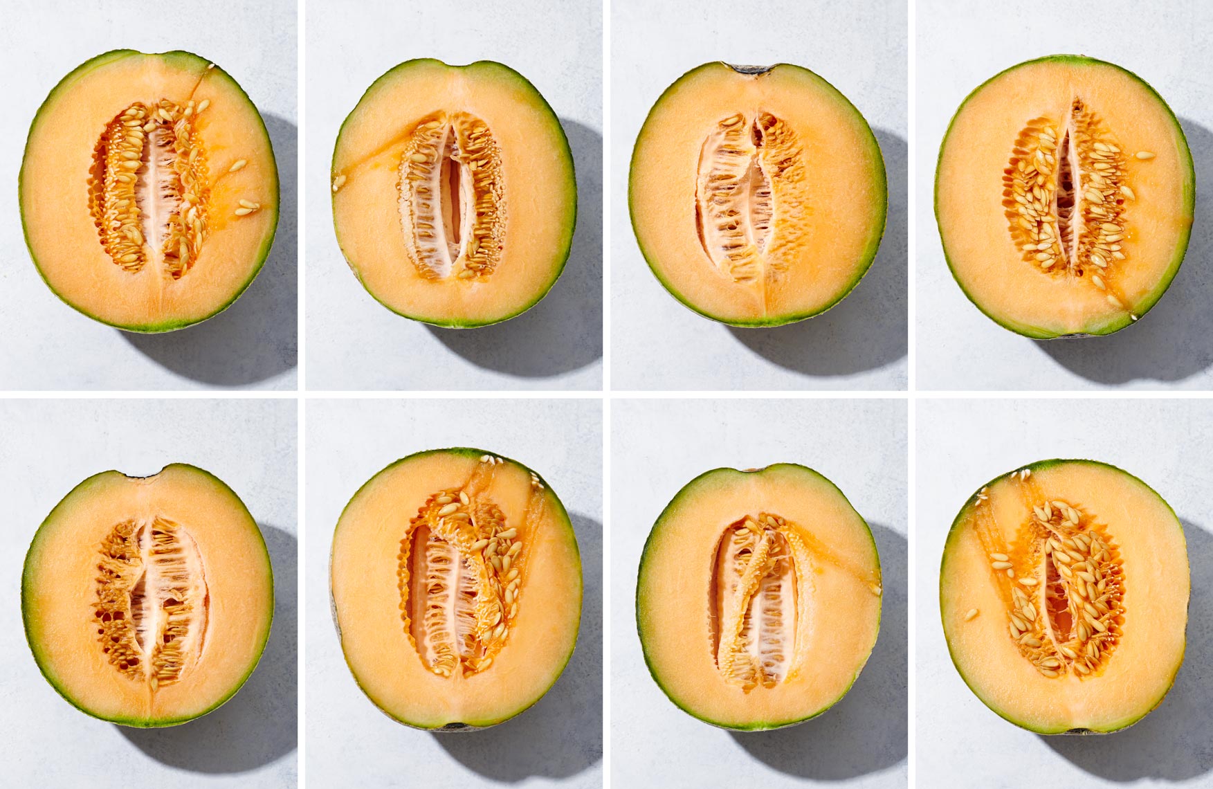Cantaloupe Halves| Each Is Unique