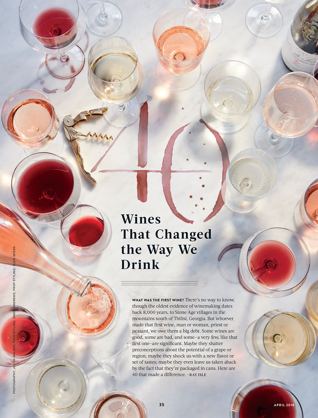 Food & Wine | April 2018 Feature