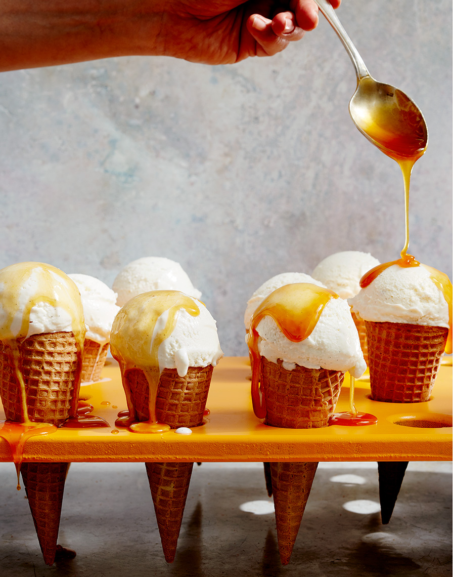 Mango Caramel Vanilla Ice Cream